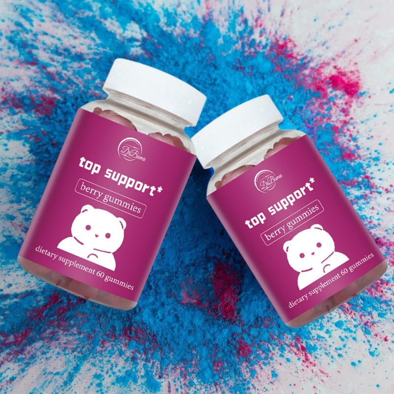 Top Support Gummies for Women: Gummies for Natural Balance and Confidence - Fitness Supplement with Essential Vitamins 60 Gummies Peach Support
