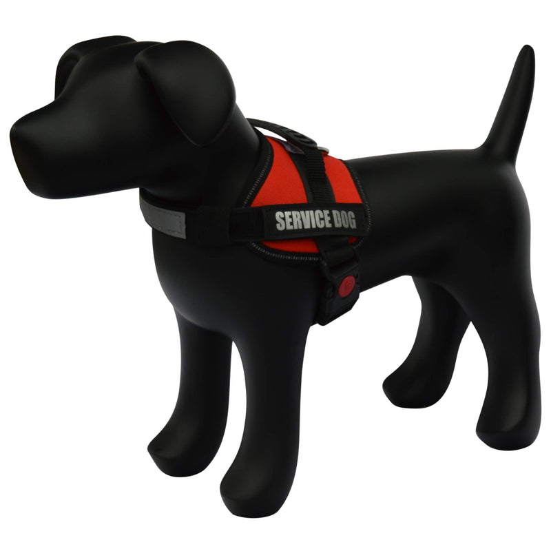ALBCORP Service Dog Vest Harness - Reflective - Woven Polyester & Nylon, Comfy Mesh Padding, Extra Small, RED XS 16.5''- 20.5'' Girth - BeesActive Australia