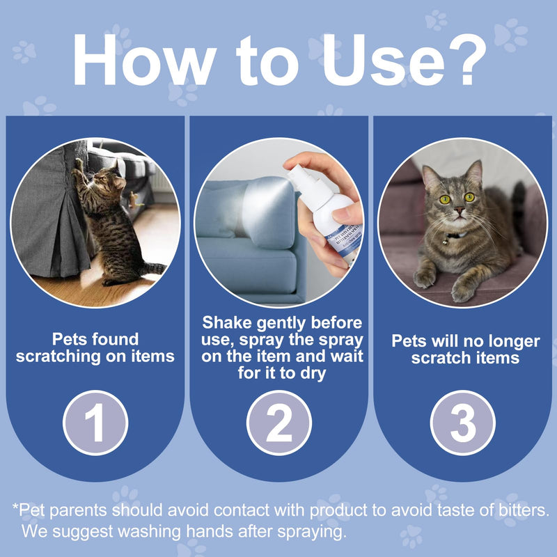Cat Deterrent Spray. Cat Repellent Indoor for Cat & Kitten. Effective Cat Repellent Spray for Furniture, Plants, Sofas, Indoor & Outdoor Use. 175ML blue - BeesActive Australia