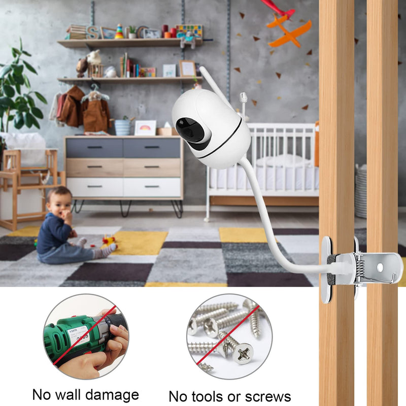 15.7 inches Baby Monitor Mount Compatible with HelloBaby HB6550/HB65/HB6550 pro/HB66/HB248,ANMEATE SM935E Baby Monitor Camera,Flexible Clip Clamp Mount Long Gooseneck Arm - BeesActive Australia
