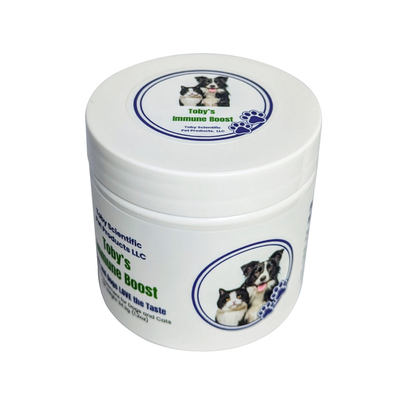 Toby's Immune Boost - Easy to Administer Tasty Powder for All Dogs and Cats - Methylcobalamin B12 for Nerve and Anti-Inflammatory Support - D-Mannose for Urinary and UTI Health - They Love The Taste!