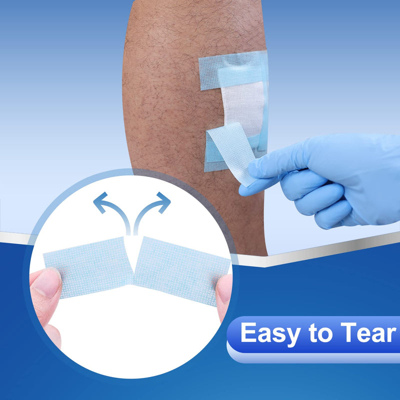 4 Rolls Silicone Sensitive Skin Tape 1" x 4 Yard, Repositionable Medical Tape for Waterproof, Easy to Remove, Blue Lash Tape Non-Woven Silicone Roll Tape for Wound Care 1 in x 4 yards - BeesActive Australia