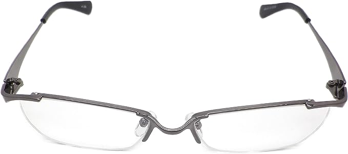 Cool Reading Glasses, Senior Glasses, Reading Glasses, Men's, Stylish, Metal, Nylon Roll, Little Evil MM-01, gray (grey marl) - BeesActive Australia