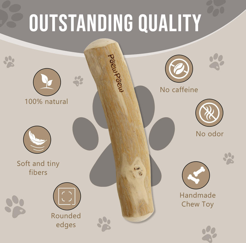 Coffee Wood Dog Chew Stick and Rope for Regular Chewers, 2 Pack Size Large - 100% Natural Dog Toys - Dog Teeth Cleaning & Relieve Stress, Organic Toys - BeesActive Australia