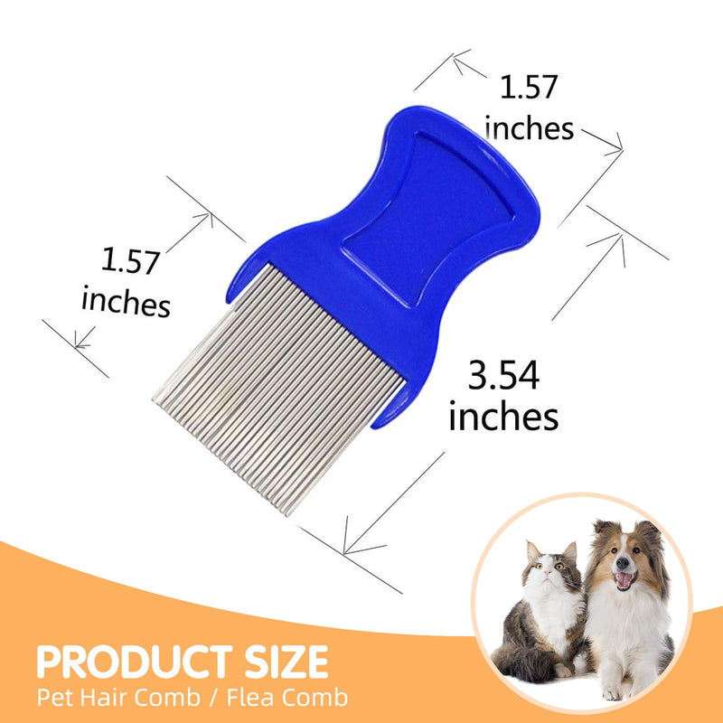 HESSION 6 Pack Flea Lice Combs Removal Dandruff Comb with Metal Teeth Double Sided Fine Combs Metal Teeth Flea Lice Combs for Pets Kids Adults (Random) Random - BeesActive Australia