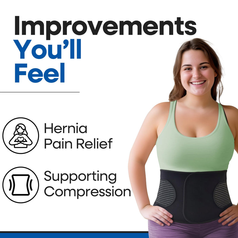 Plus Size Hernia Belt for Men & Women | Post Surgery Abdominal Binder Postpartum Belly Band Belly Wrap | Hysterectomy, Umbilical Inguinal Hernia | Belly Binder & Tummy Tuck | Fajas Para Hombres (XXXL) XXXL