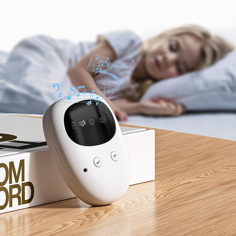 Wireless Bedwetting Alarm for Boys and Girls, USB Rechargeable, 3 Working Modes, Pee Alarm for Children (White) White