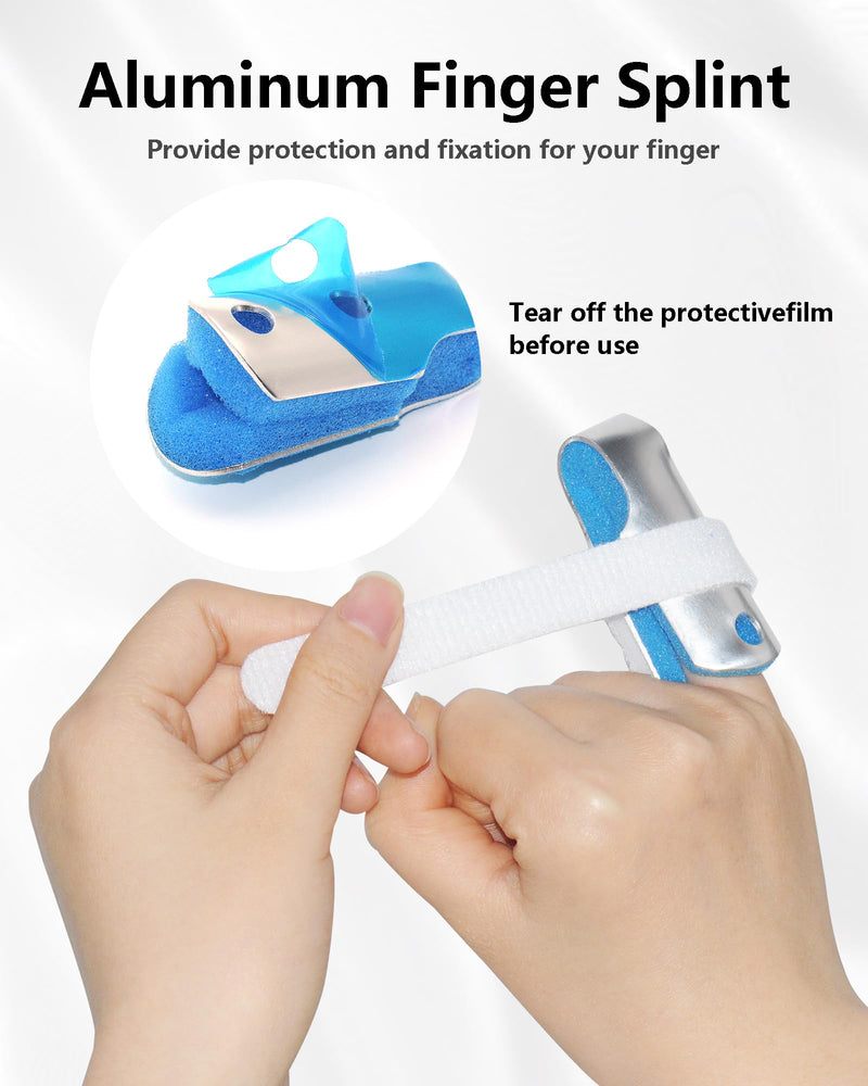 Kids Finger Splint, 6 Pcs finger splints for broken finger pinky Support kids finger splint small Braces Arthritis Knuckle Care 1 Pack (6 pcs) Blue All small size - BeesActive Australia