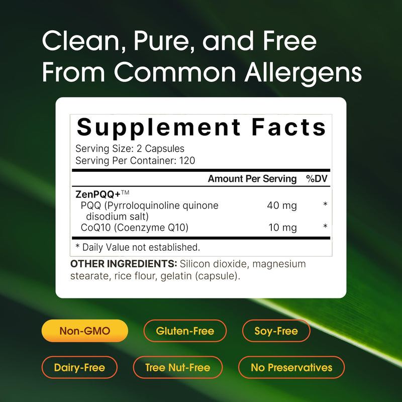 NatureBell PQQ 40mg with CoQ10 10mg, 240 Capsules