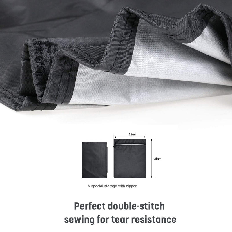 POMER Treadmill Covers, Dustproof Waterproof Non-Folding Running Machine Protective Cover with Zipper - Ideal for Indoor Outdoor Home Treadmill Use Silver
