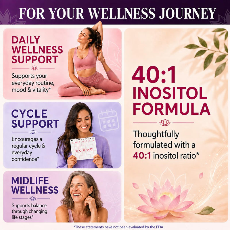 Myo-Inositol & D-Chiro Inositol Gummies with Ashwagandha Root & Vitamin D3 | 40:1 Ratio | Sugar-Free Peach Flavor | Non-GMO | Dietary Supplement | 60 Gummies 1