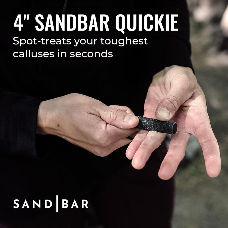 SandBar Ultimate Callus Remover Set - 4" & 8" Files with Moisturizing Salve Balm Stick - Elevating Athletes, Weightlifters & Rock Climbers for Smoother Hands & Feet - Gold (Black) (Gold Bundle) Gold Bundle - BeesActive Australia