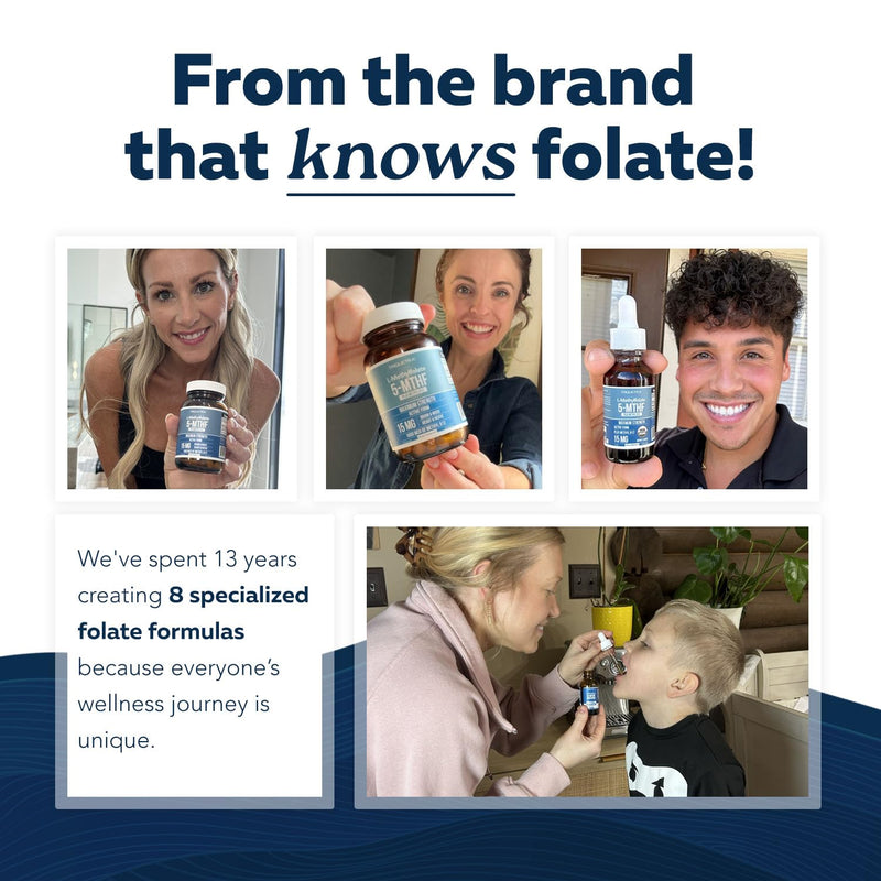 FolinicActive™ Organic Folinic Acid Liquid Drops for Brain, Heart, Nerve & Mood Support - 1700 mcg with B12, B6 & Riboflavin B2 - Tri-Cofactor Absorption System -Berry Flavor Drops, 1fl oz-60 Servings 1 Fl Oz (Pack of 1)