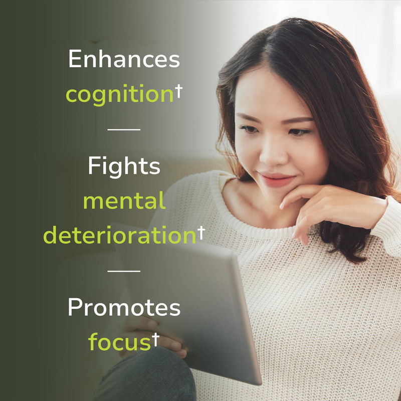 Vinco Inc - Brain & Memory Cognitive Support Daily Supplement | (60 Capsules) | Supports Focus, Memory & Processing | Made w/Amino Acids & Herbal Extracts | Gluten Free