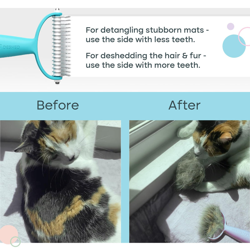 Uproot Clean Deshedder: Cat & Dog Brush for Shedding - Convenient Deshedding Dog Brush and Cat Hair Brush for Easy Grooming - by The Creators of The Uproot Cleaner Pro Pet Hair Remover! - BeesActive Australia