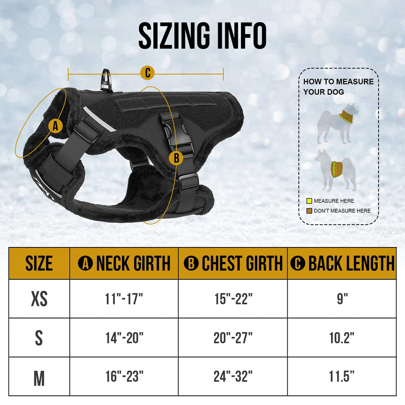 OneTigris Dog Winter Coat,Woolly Warm Winter Puppy Coat,MITT Dog Jacket Small Dog Coat with Harness Puppy Winter Jacket 2 in 1 Dog Coat(M) M - BeesActive Australia