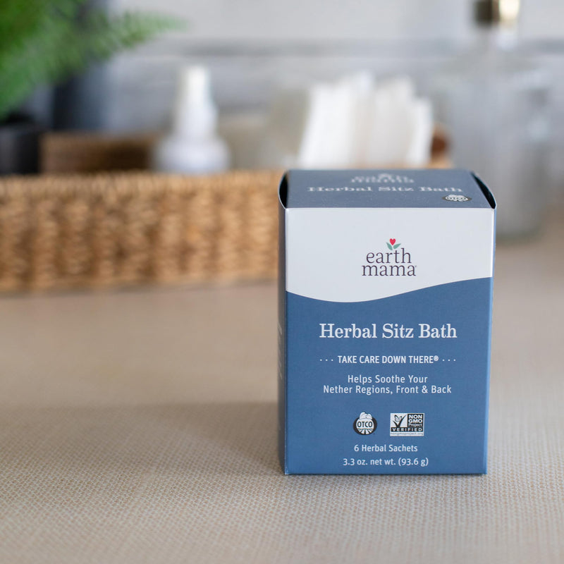 Earth Mama Herbal Sitz Bath | Pregnancy & Postpartum Essentials, Soothing Sitz Bath for Hemorrhoids with Witch Hazel, & Calendula, 6-Count 6 Count (Pack of 1) - BeesActive Australia