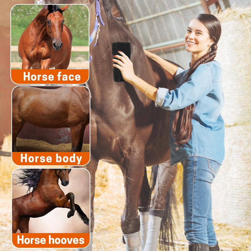 4 PCS Horse Groomer Sponge Scrubber, Horse Massager Tool, Horse Grooming Kit, Sponge Brush Kit for Horse Cleaning, Washing, Bathing - BeesActive Australia