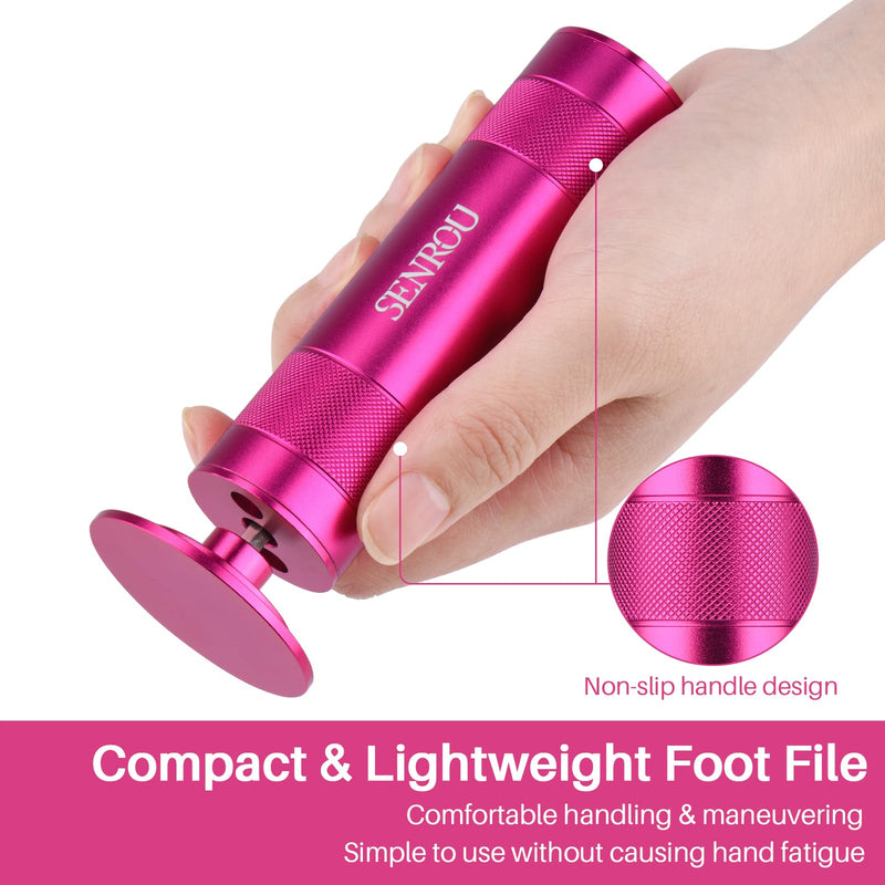 Electric Foot File Tool - Callus Remover for Feet, 2-in-1 Nail Grinder, Adjustable Speed with 60 Sandpaper Discs, Rose - BeesActive Australia