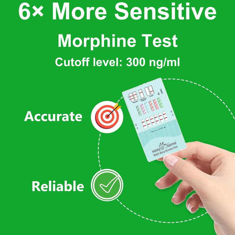 Easy@Home Multi-Drug Screen Test: Check for Buprenorphine (BUP), Cocaine (COC), Morphine (MOR), Methadone (MTD), Oxazepam (BZO), Oxycodone (OXY) -#EDOAP-865 (1 Pack)