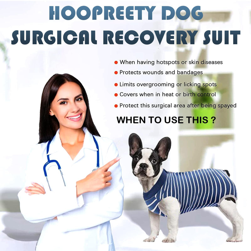 TYXHXTF 2 pieces dog bodysuit after surgery, castration, recovery suit for dogs, dog bodysuit after castration, male dog, dog bodysuit after surgery, bitch, wound protection suits for dogs, blue M - BeesActive Australia