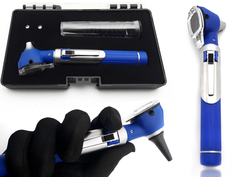 Radiance Otoscope - Ear Scope with LED Light and Speculum for Ear Examination and Diagnosis - Ideal for Professional use - Lifetime Warranty - Blue - BeesActive Australia
