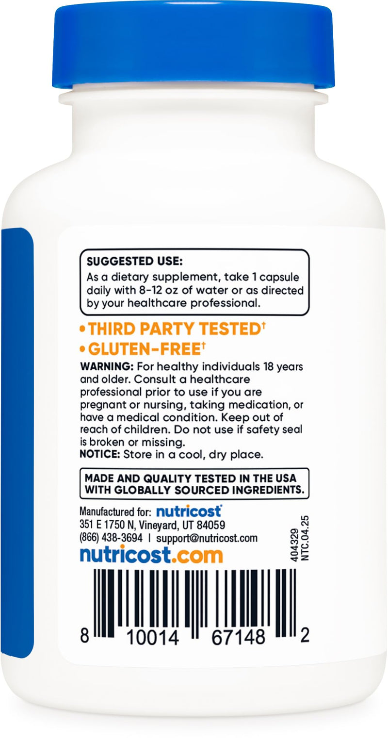 Nutricost Zinc Picolinate 50mg, 120 Vegetarian Capsules, Gluten-Free | GMO-Free 120 Count (Pack of 1)
