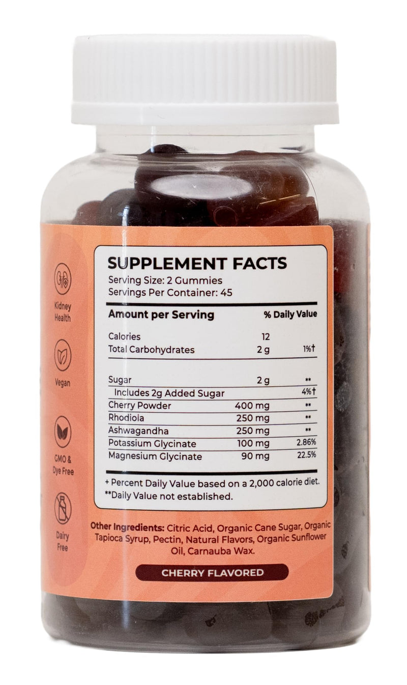 BRINGME Focus Gummies – Nootropic Brain & Focus Support with Ashwagandha, Rhodiola, Potassium & Magnesium for Memory, Clarity, Mood & Energy – Low Sugar Cherry Flavor, 90 Count