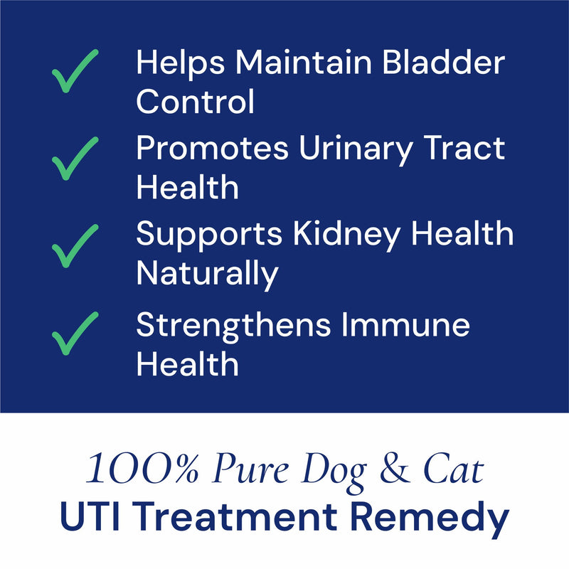 Cat & Dog UTI Treatment - UTI Medicine & Urinary Tract Infection Treatment for Pets - Kidney Support - Bladder Control for Dogs Incontinence - Cat UTI Remedy - Cranberry Supplement - US Made - 2fl.oz UTI Supplement - PawsPlanet Australia