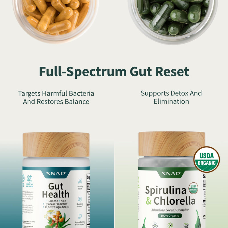 Snap Supplements Gut Health Lipase Supplement, Probiotic, 50 Vegan Capsules | Gut Health Lipase Supplement for Women & Men, Digestive Enzymes, Bloating & Irregularity Support, Zinc for Immune Health