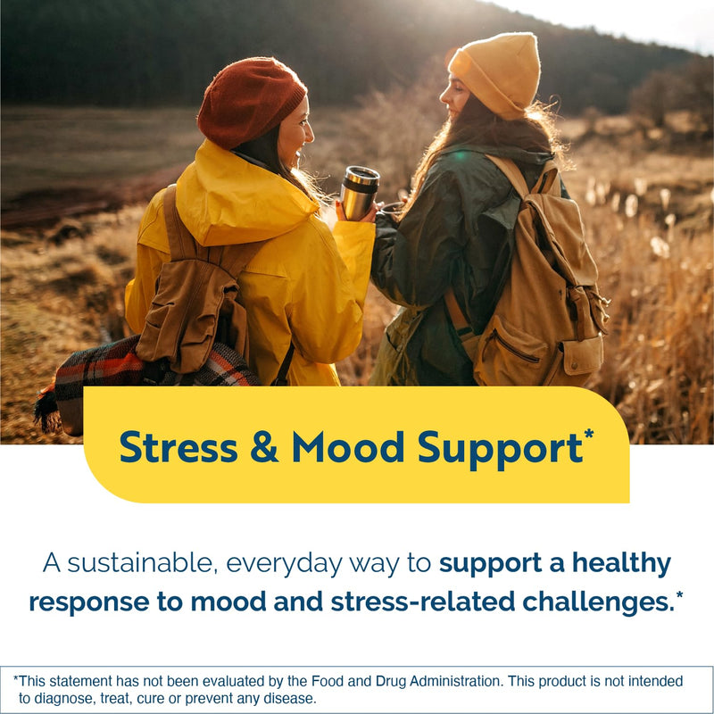 Researched Nutritionals AnxiaEase - Stress, Cortisol Management & Mood Support Supplement - Botanicals, Vitamin B6, Magnesium & 'Psychobiotic' Probiotic Strains (120 Capsules)