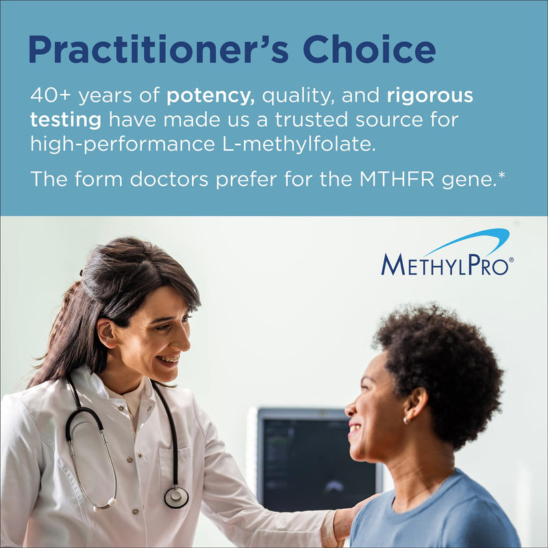 MethylPro Cofactors with L-Methylfolate 15 mg, 30 Capsules | Vitamins B6, B12 and Magnesium with Active Folate for Methylation and Biochemical Reactions, Hypoallergenic