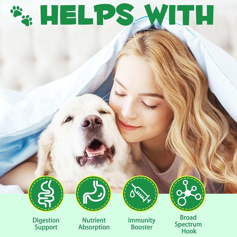 Dog Deworming Liquid, Natural Herbal Deworming Drops for Dogs, 100% Natural, Promotes Intestinal Health and Hygiene, Improves Digestion, Strengthens Immunity 60Ml - BeesActive Australia