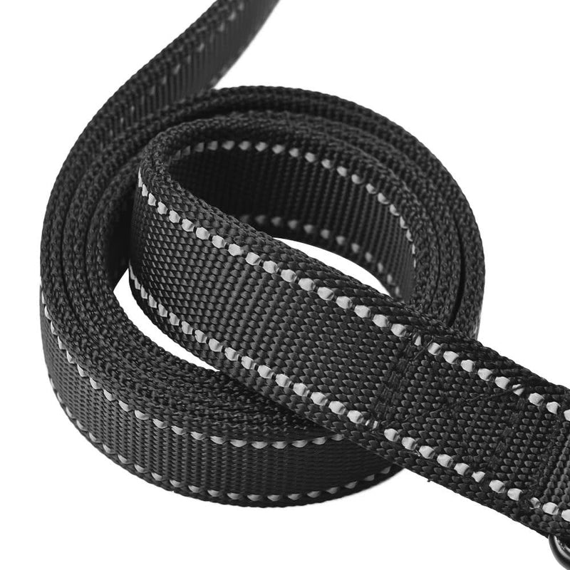 Dog Leash 6ft long,Traffic Padded Two Handle,Heavy Duty,Reflective Double Handles Lead for Control Safety Training,Leashes for Large Dogs or Medium Dogs,Dual Handles Leads(Black) Black-Blue - BeesActive Australia