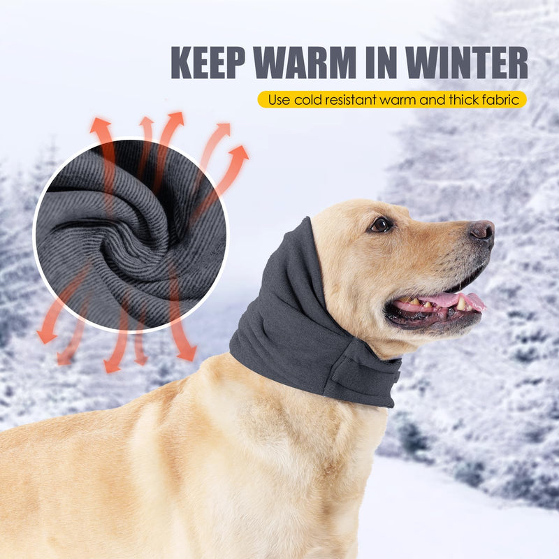 Dog Thunder Ear Muffs, Dog Calming Hoodie No Flap Ear Wraps for Dogs Hematoma Healing, Dog No Flap Noise Protection Ear Wrap Relieve Anxiety, Dog Ear Cover The Grooming (Grey, Medium) Grey - BeesActive Australia