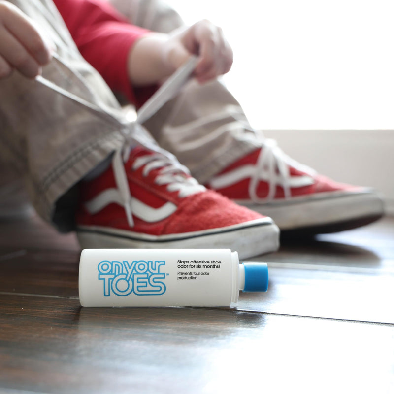On Your Toes Natural Foot and Shoe Odor Eliminator –Shoe Deodorizer with Body Powder to Neutralize Smelly Odors – Long-Lasting, Fast-Acting Foot Powder for Kids and Adults (3 Pack) 0.75 Ounce (Pack of 3) - BeesActive Australia