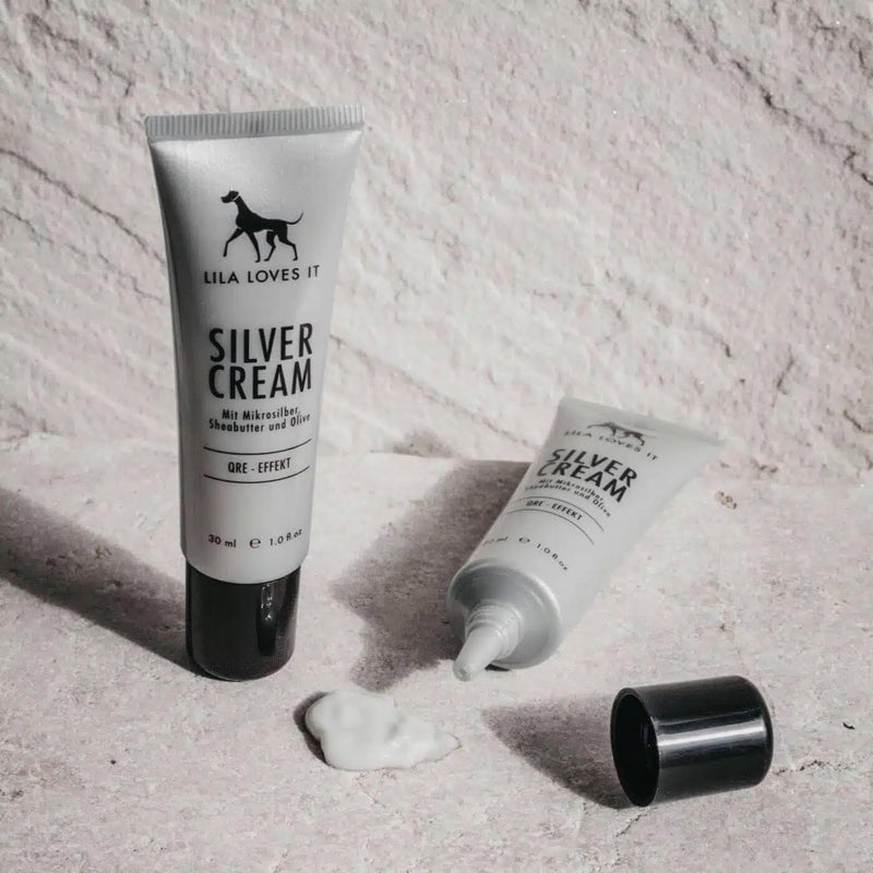 LILA LOVES IT silver cream for dogs - acute care with aloe vera, shea butter and microsilver, nano-free, soothes and intensively nourishes irritated dog skin, SILVERCREAM, 30 ml - BeesActive Australia
