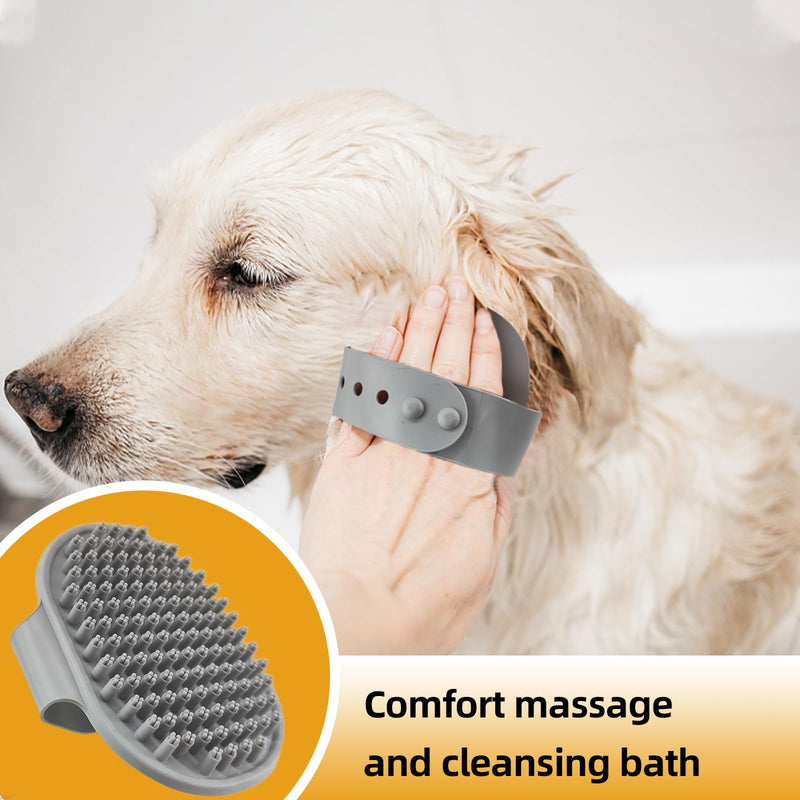 Dog Brush for Shedding,9 PCS in One Pet Slicker Hair Brush Kit with Pet Nail Clipper and File - Dog Cat Grooming Deshedding Undercoat Rake Brush Comb for All Small Large Dogs Cats Grey 9-Grey - BeesActive Australia
