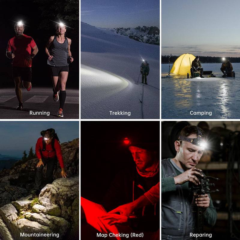 Wurkkos HD50 4000 Lumens Super Bright Headlamp, Head Lamp with Red Light Mode, High CRI, LED Headlamp with Magnetic Tailcap, Rechargeable Headlamps for Adults, Camping, Night Fishing, Hiking, IPX67 - BeesActive Australia
