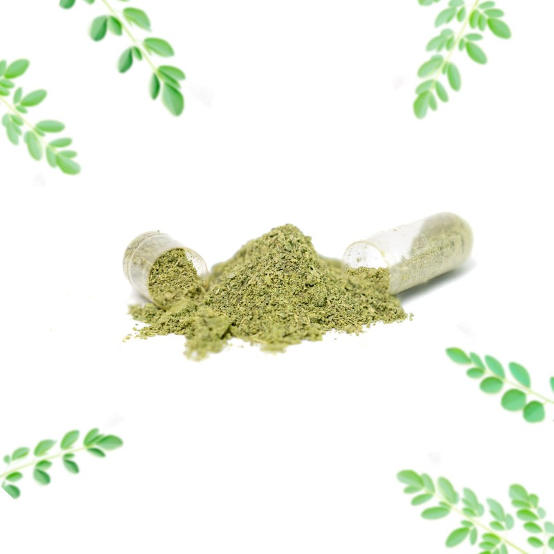 Moringa Powder Capsules - Pure Moringa Powder, Energy, Skin, Immune & Gut Health Superfood, Rich in Antioxidants, Essential Vitamins & Amino Acids, Natural Green Superfood Supplement - 60 Count