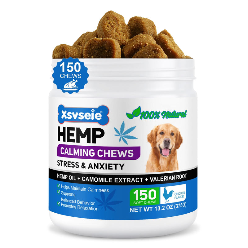 Calming Treats for Dogs,Hemp Calming Chews for Dogs,Relieving Dog Anxiety, Separation, Barking and Stress