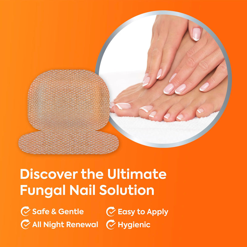 Natural Vine Fungal Nail Patches: Max Strength Formula for Toenail and Fingernails - 8-Hour Nighttime Renewal with 1% Tolnaftate - Toenail Fungus Treatment Extra Strength 32 Patches 32 Count (Pack of 1)