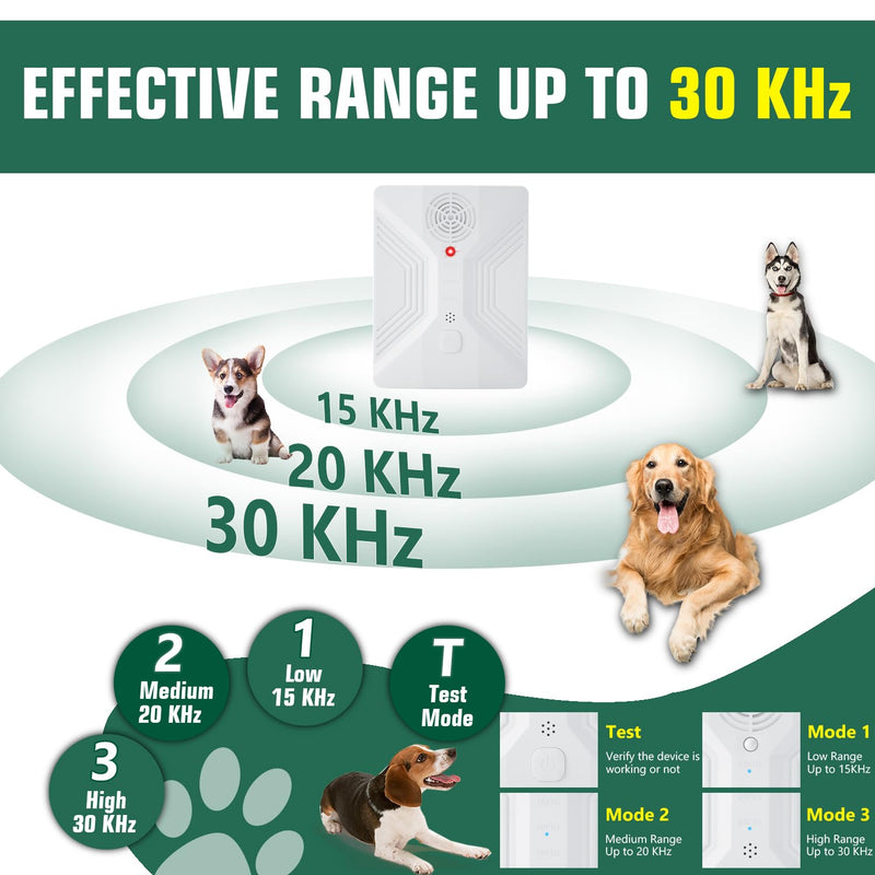 Anti Barking Device, Ultrasonic Bark Box wirh 3 Modes, Rechargeable Dog Bark Deterrent Devices Indoor & Outdoor, Dog Barking Stopper for Dogs Training & Behavior Aids - BeesActive Australia