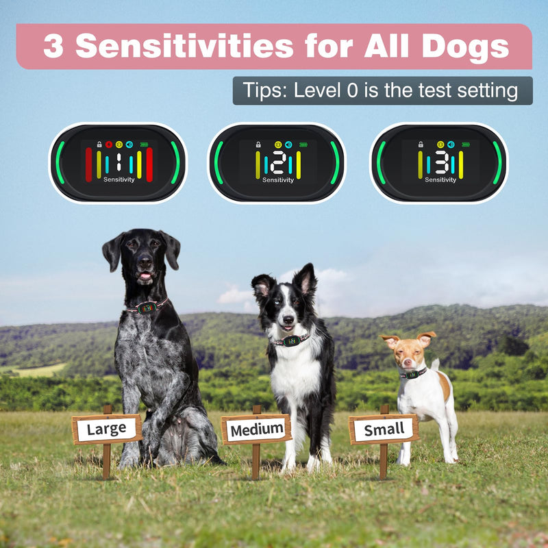 PetJoy Smart Bark Collar, Dog Bark Collar for Small Medium Large Dogs, Anti Bark Collar with Optional Shock - 3 Sensitivity Levels, Vibration or Shock Mode 2 in 1 - BeesActive Australia