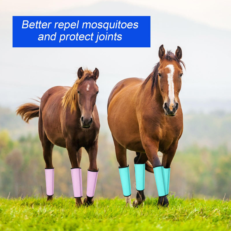Set of 12 Mesh Fly Boots for Horse Breathable Mesh Horse Boots Protective Horse Leg Loose Wraps Horse Leggings for Preventing Flies and Mosquitoes Bites Light Purple,Light Yellow,Light Green - BeesActive Australia