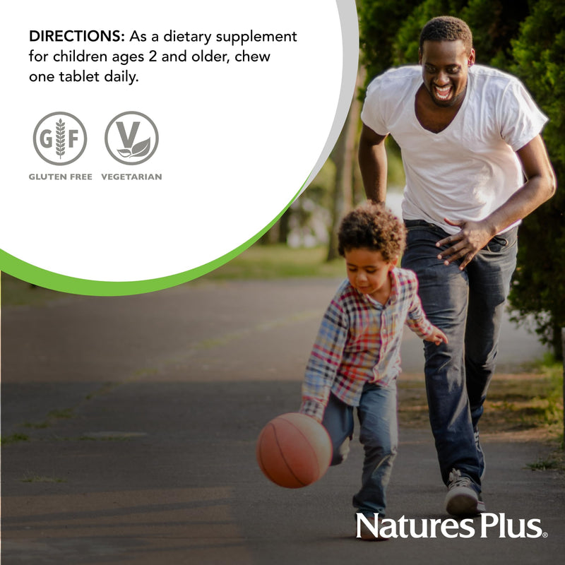 NaturesPlus Animal Parade Vitamin D3 Children’s Chewables - Black Cherry Flavor - 90 Animal-Shaped Tablets, Pack of 2 - Gluten Free, Vegetarian, Hypoallergenic - 180 Total Servings 90 Count (Pack of 2)