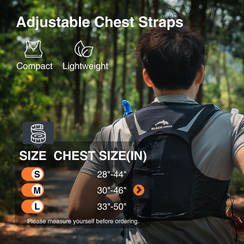 Running Vest for Women Men Hydration Vest with 2L Water Bladder Lightweight Reflective Runners Vest for Hiking, Cycling, Trail, Running, Marathons Medium