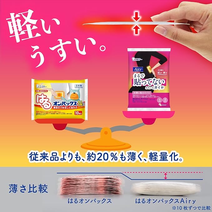 Onpax Airy [Bulk Purchase] Airy [Thin and Light] Stick Cairo Regular 24 Sheets (8 Sheets x 3) [Made in Japan/8 Hours] Haru Onpax Stick Kairo R - BeesActive Australia