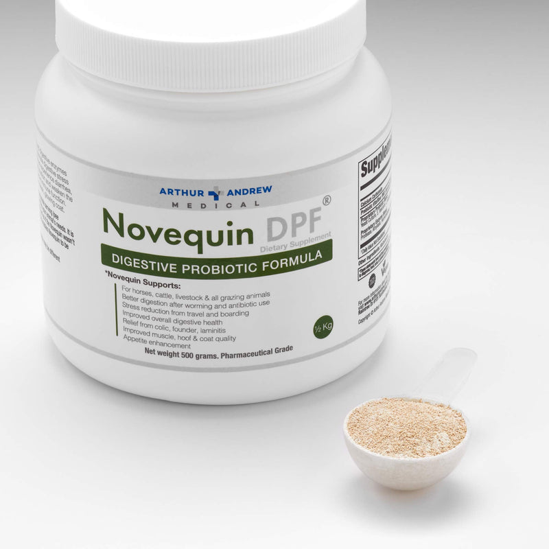 Arthur Andrew Medical, Novequin DPF, Digestive Probiotic Formula for Large Animals, Prebiotics, Probiotics, and Enzymes, Non-GMO, 500 grams 500 g - BeesActive Australia