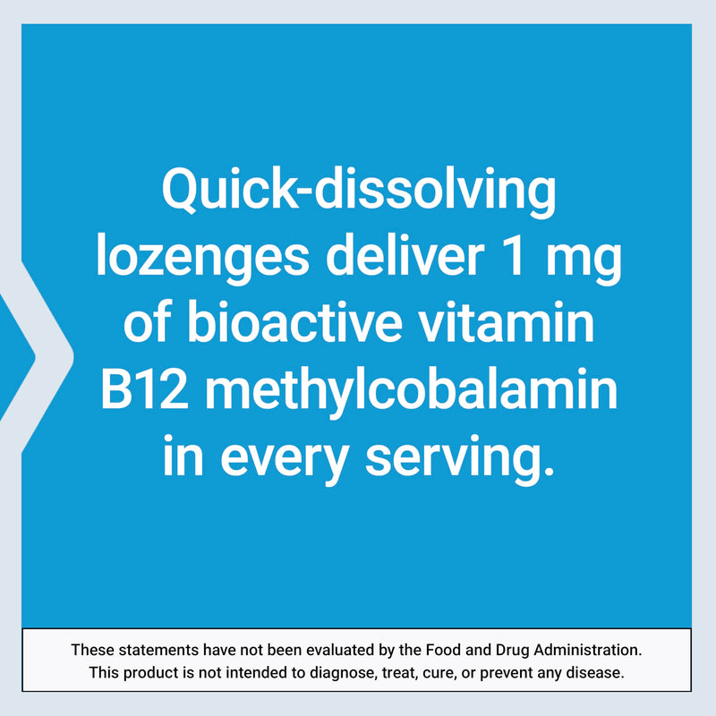 Life Extension Vitamin B12 Methylcobalamin, Nerve Health Supplement, Cognitive Support, Energy Vitamin, methylcobalamin B12, 1 mg, Quick-Dissolving, Vegetarian, 60 lozenges | Nerve Health Supplement with Cognitive Support & Energy Vitamin Benefits, Qui...